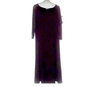 NEWPORT NEWS Wine Asymmetrical Hem Knit Dress  Large